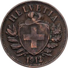 Zwitserland, 2 Rappen, 1912, Bern, Bronzen, ZF, KM:4