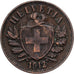Zwitserland, 2 Rappen, 1912, Bern, Bronzen, ZF, KM:4