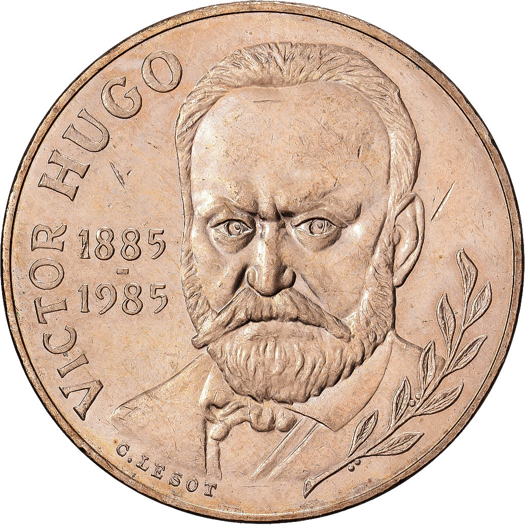 France, 10 Francs, 1985, Victor Hugo, Copper-nickel, EF(40-45), Gadoury:819