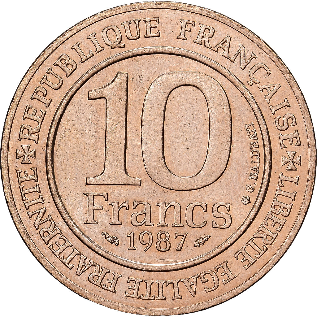 France, 10 Francs, 1987, Paris, Nickel-Bronze, TTB, KM:961d