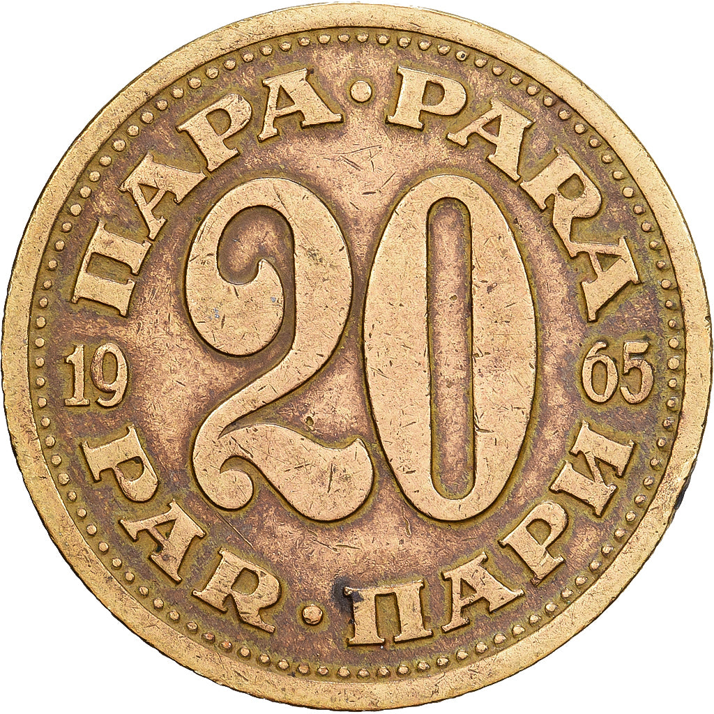 Coin, Yugoslavia, 20 Para, 1965, EF(40-45), Brass, KM:45