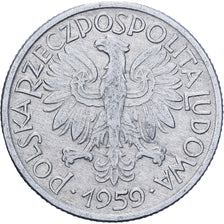 Pologne, 2 Zlote, 1959, Warsaw, Aluminium, TB+, KM:46