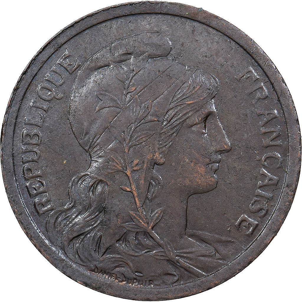 Frankreich, 2 Centimes, Dupuis, 1914, Paris, Bronze, S+, Gadoury:107, KM:841
