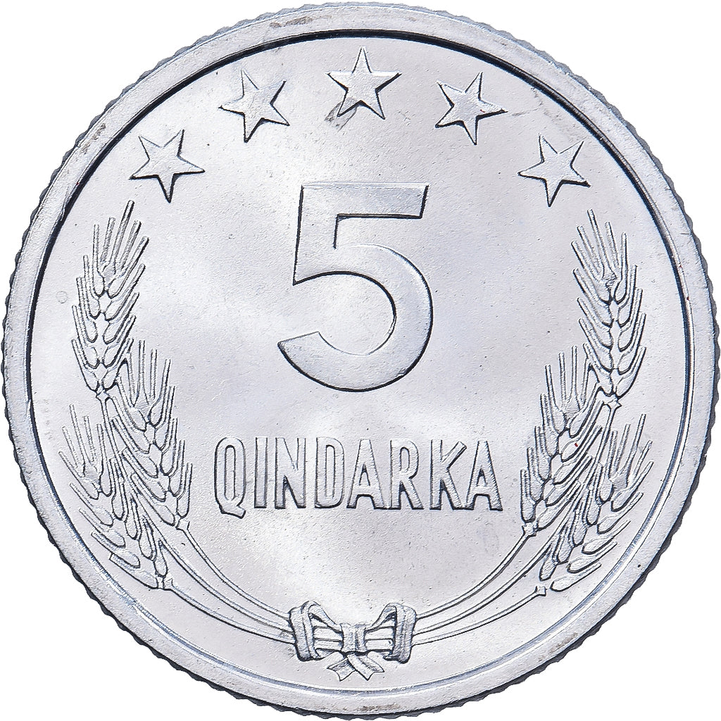 Moneda, Albania, 5 Qindarka, 1969, Rome, SC, Aluminio, KM:44