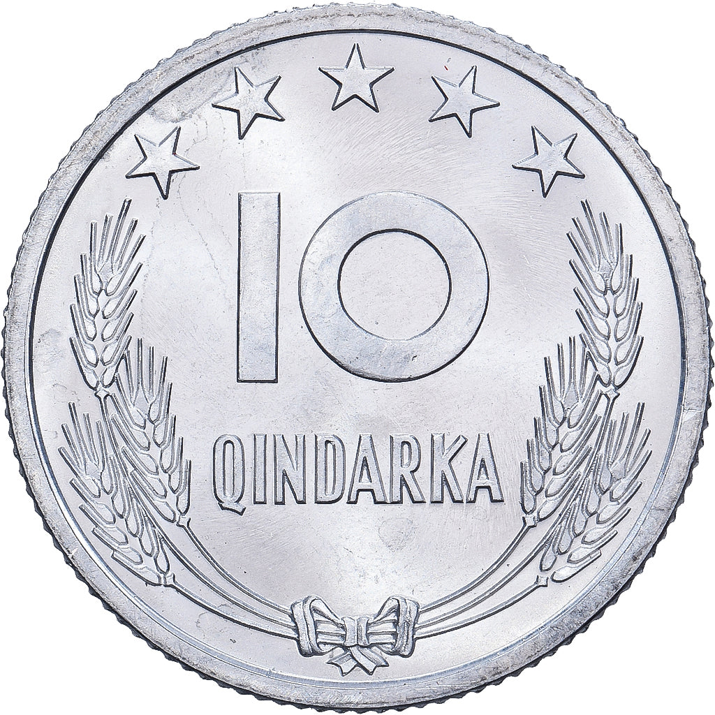 Moneda, Albania, 10 Qindarka, 1969, SC, Aluminio, KM:45