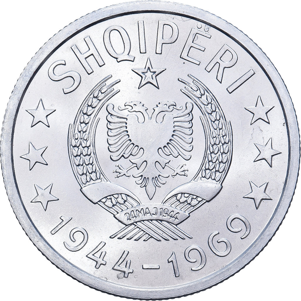 Albania, Lek, 1969, Aluminio, SC, KM:48