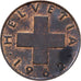 Schweiz, 1 Rappen, Croix Suisse, 1962, Bern, PP, Bronze, SS, KM:46