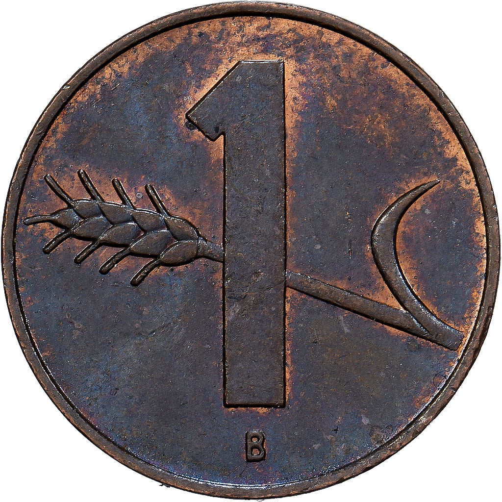 Schweiz, 1 Rappen, Croix Suisse, 1962, Bern, PP, Bronze, SS, KM:46