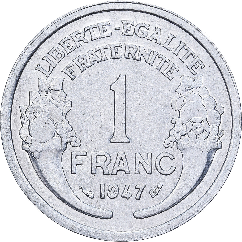 Munten, Frankrijk, Morlon, Franc, 1947, Paris, FR+, Aluminium, KM:885a.1