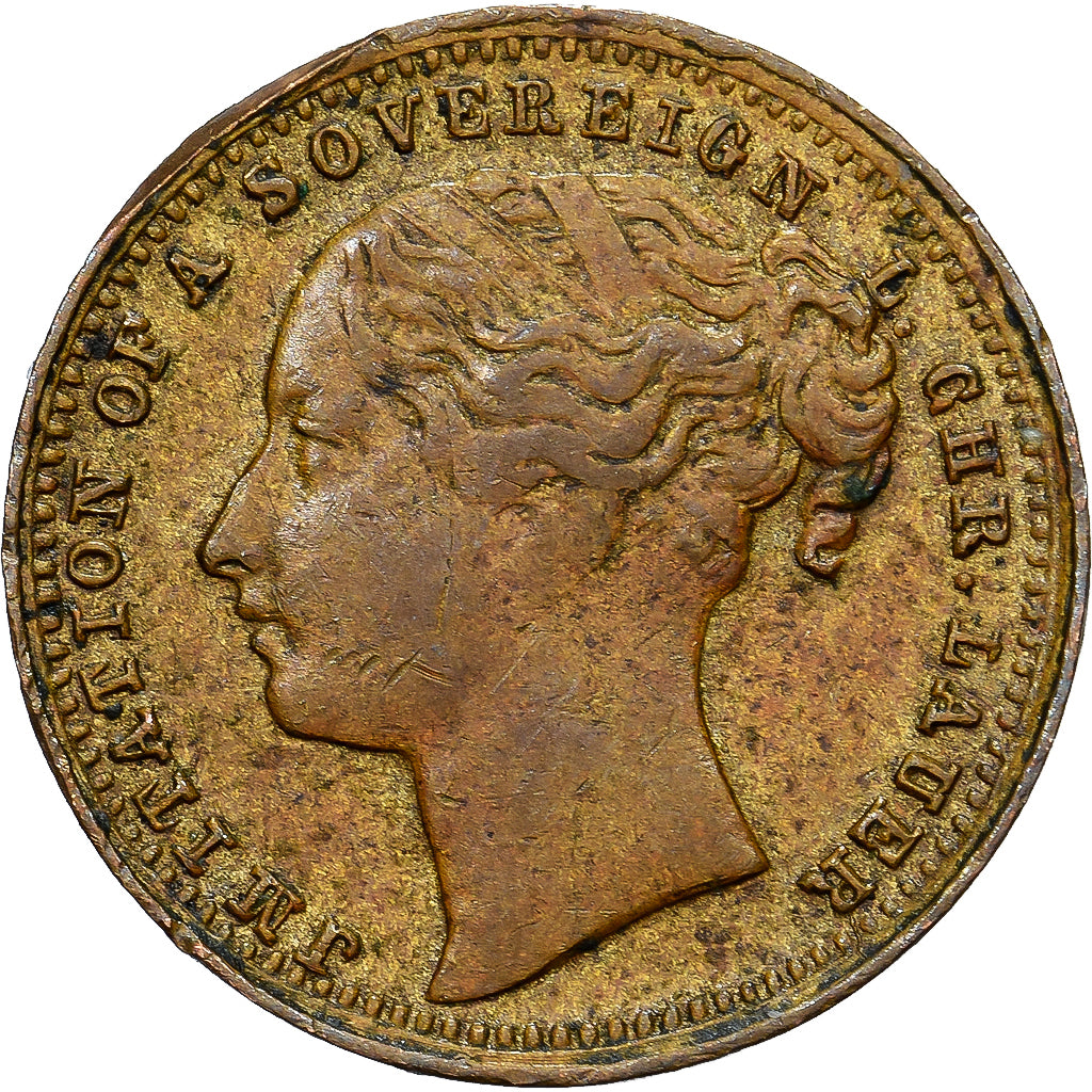 Grã-Bretanha, Token, 1887, Bronze, AU(50-53)