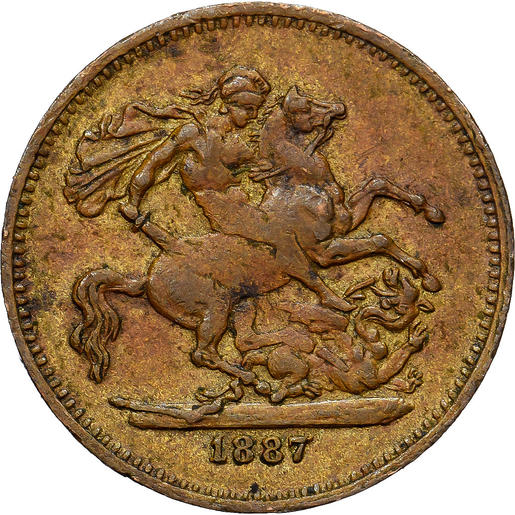 Grã-Bretanha, Token, 1887, Bronze, AU(50-53)