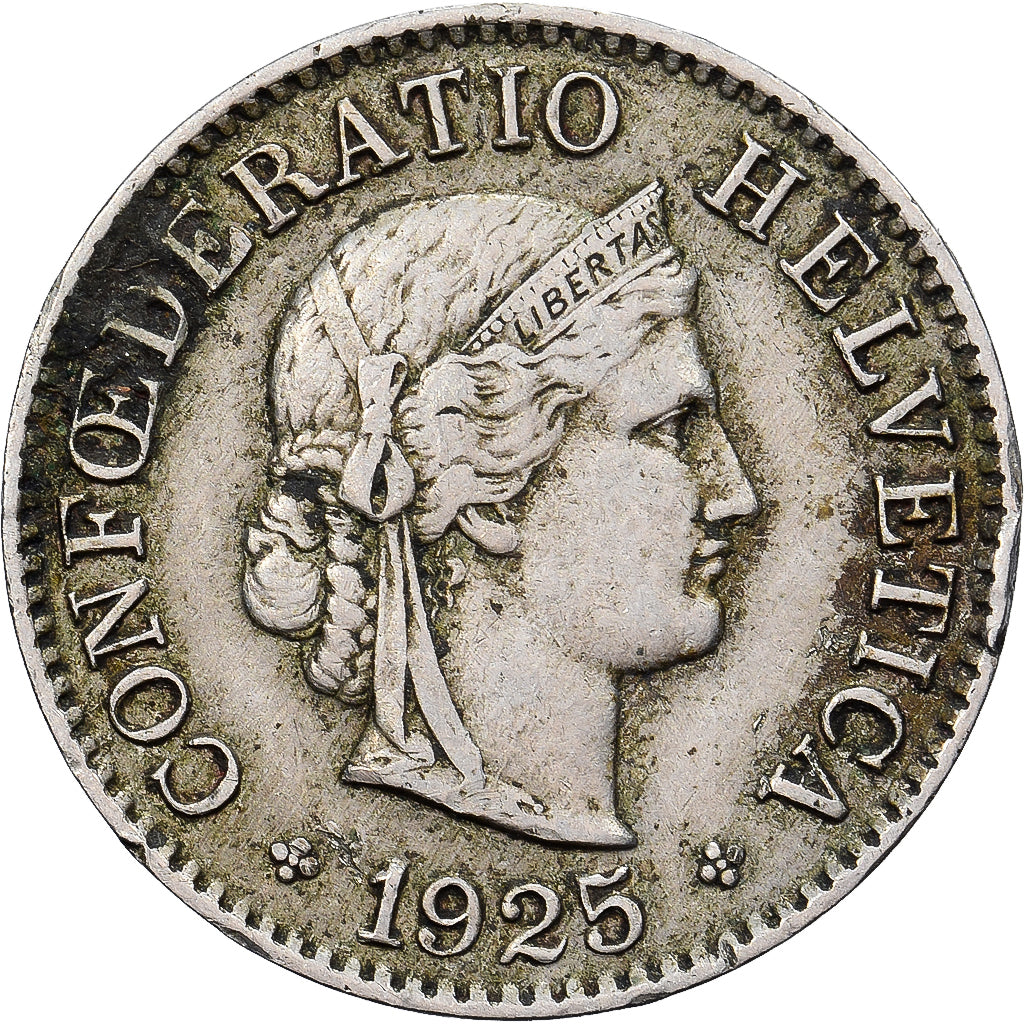 Schweiz, 5 Rappen, 1925, Bern, Kupfer-Nickel, SS+, KM:26