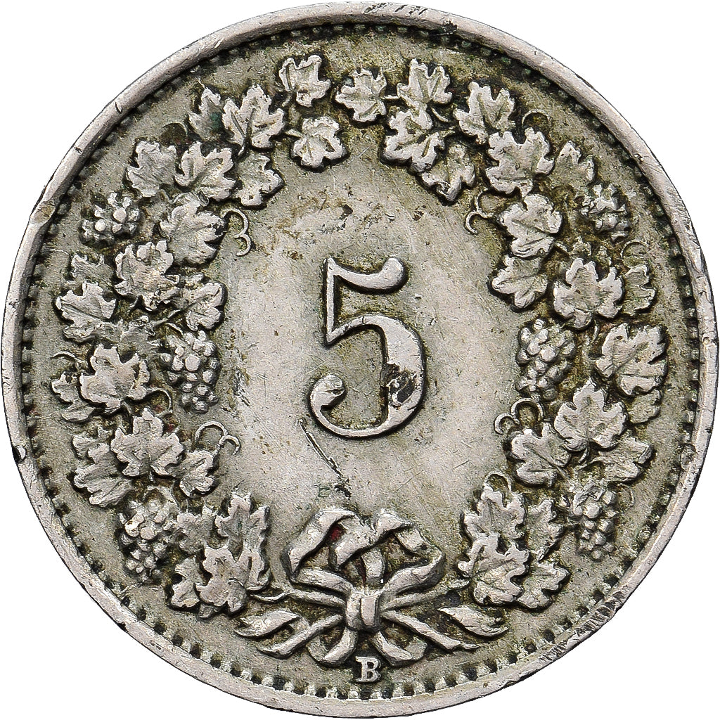 Schweiz, 5 Rappen, 1925, Bern, Kupfer-Nickel, SS+, KM:26