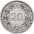 Schweiz, 20 Rappen, 1883, Bern, Nickel, SS, KM:29