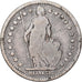 Switzerland, 1 Franc, 1875, Bern, Silver, VF(20-25), KM:23