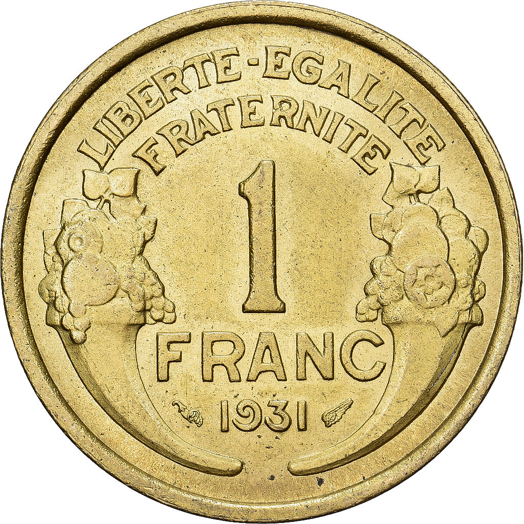 Francia, 1 Franc, Morlon, 1931, Paris, Cuproaluminio, MBC, Gadoury:470, KM:885