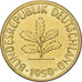 Niemcy, 5 Pfennig, 1950, Hambourg, Mosiądz powlekany stalą, EF(40-45), KM:107