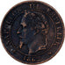 Moneta, Francia, 2 Centimes, 1862, Bordeaux, MB+, Bronzo, KM:796.6
