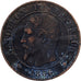 Francia, 2 Centimes, 1856, Strasbourg, Bronce, BC+, KM:796.6