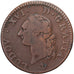 Francia, Louis XVI, Sol, Sol ou sou, 1787, La Rochelle, Rame, MB+, Gadoury:350