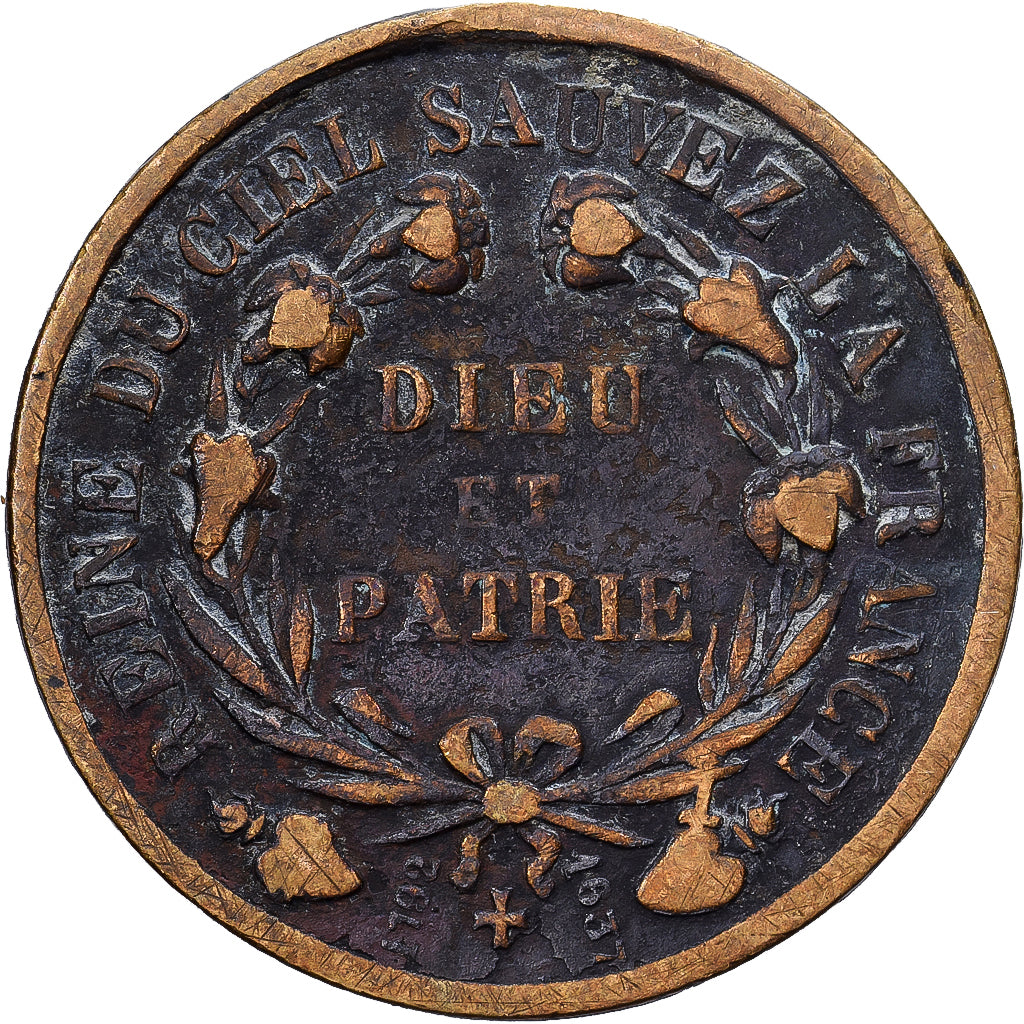 France, Token, Henri V, Reine du ciel, Sauvez la France, Copper, VF(30-35)