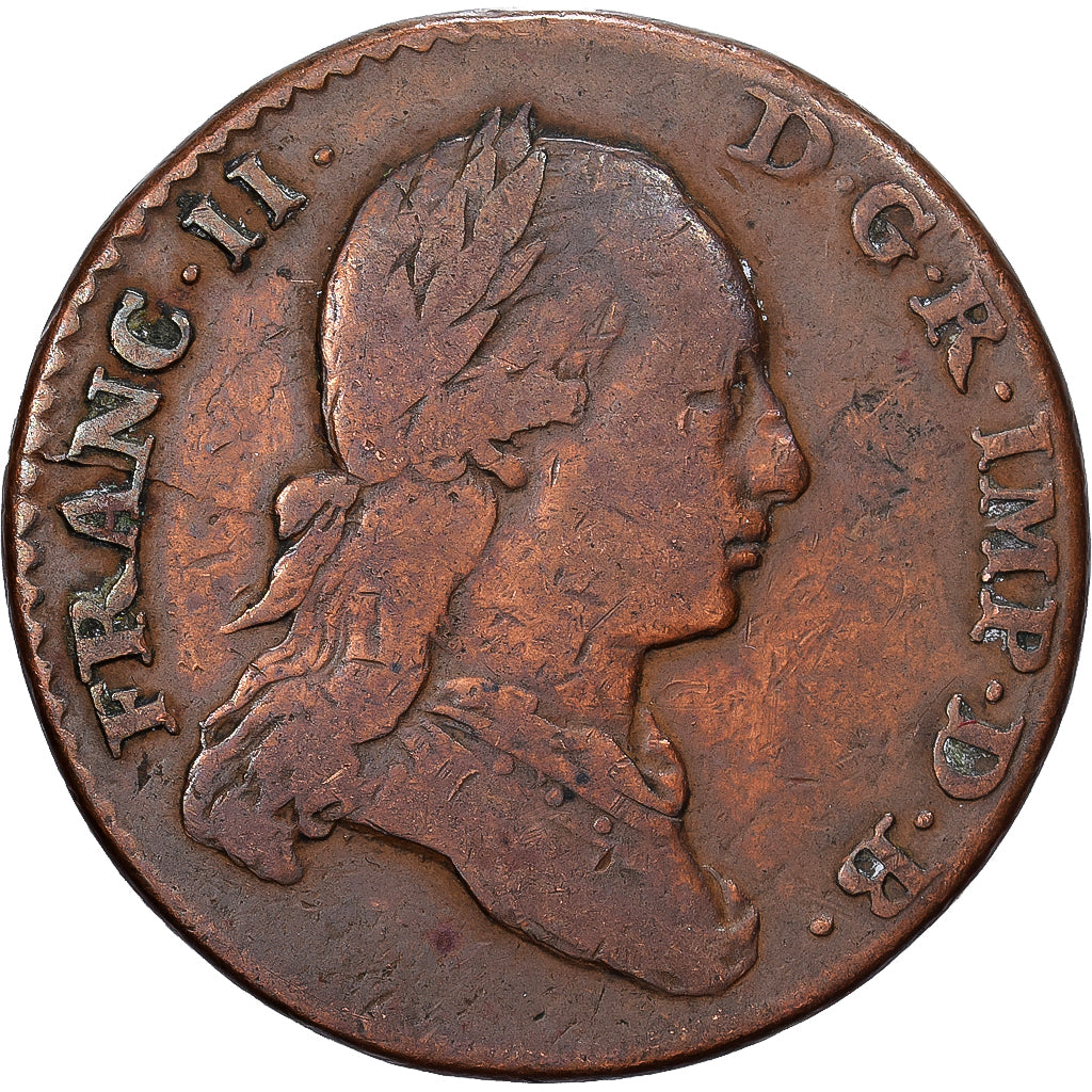 Austrian Netherlands, Franz II, 2 Liards, 2 Oorden, 1793, Brussels, Copper