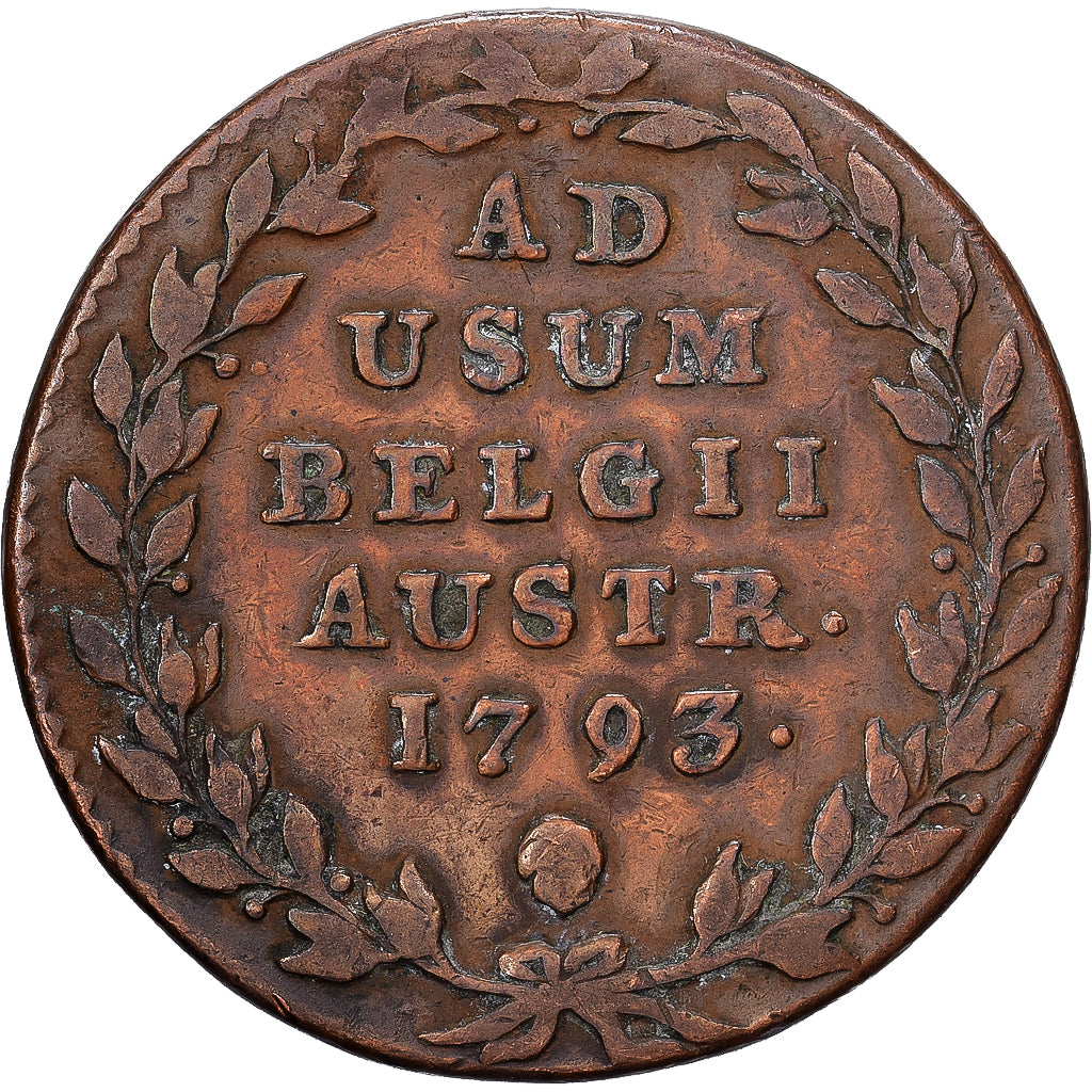 Austrian Netherlands, Franz II, 2 Liards, 2 Oorden, 1793, Brussels, Copper