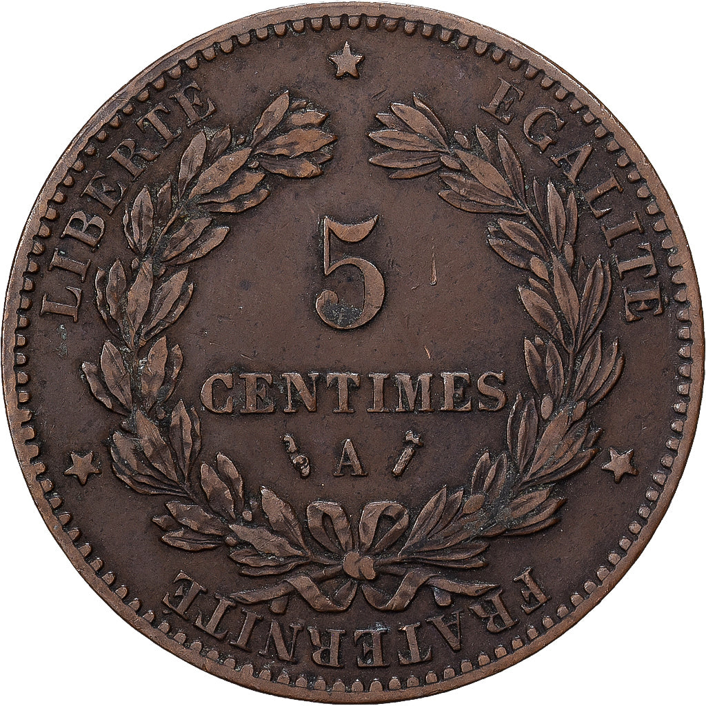 France, 5 Centimes, Cérès, 1884, Paris, Bronze, EF(40-45), Gadoury:157a