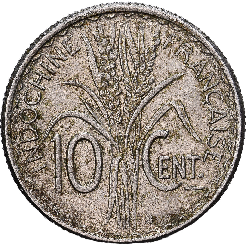 Indocia Francese, 10 Cents, 1941, Paris, Rame-nichel, BB+, KM:21.1a