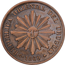 Uruguay, Centesimo, 1869, Uruguay Mint, Bronzo, SPL, KM:11