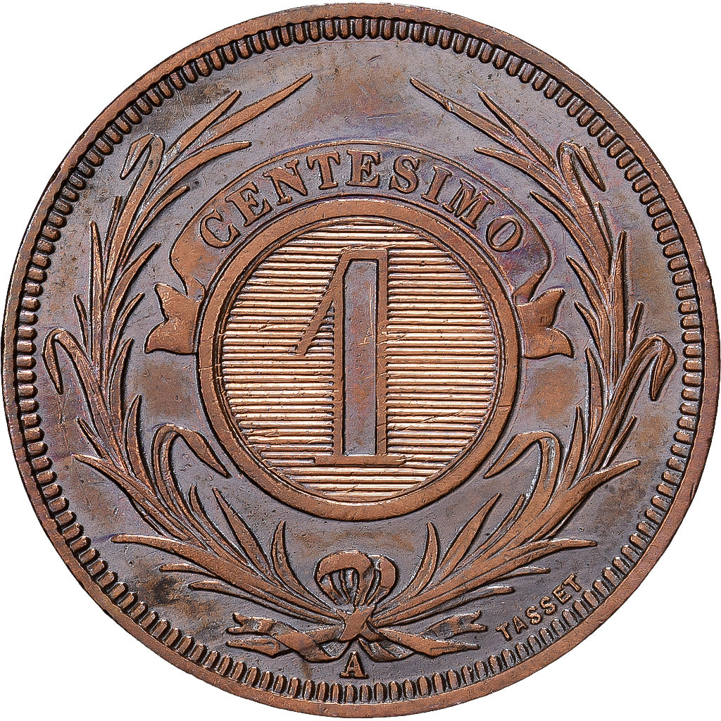 Uruguay, Centesimo, 1869, Uruguay Mint, Bronzo, SPL, KM:11