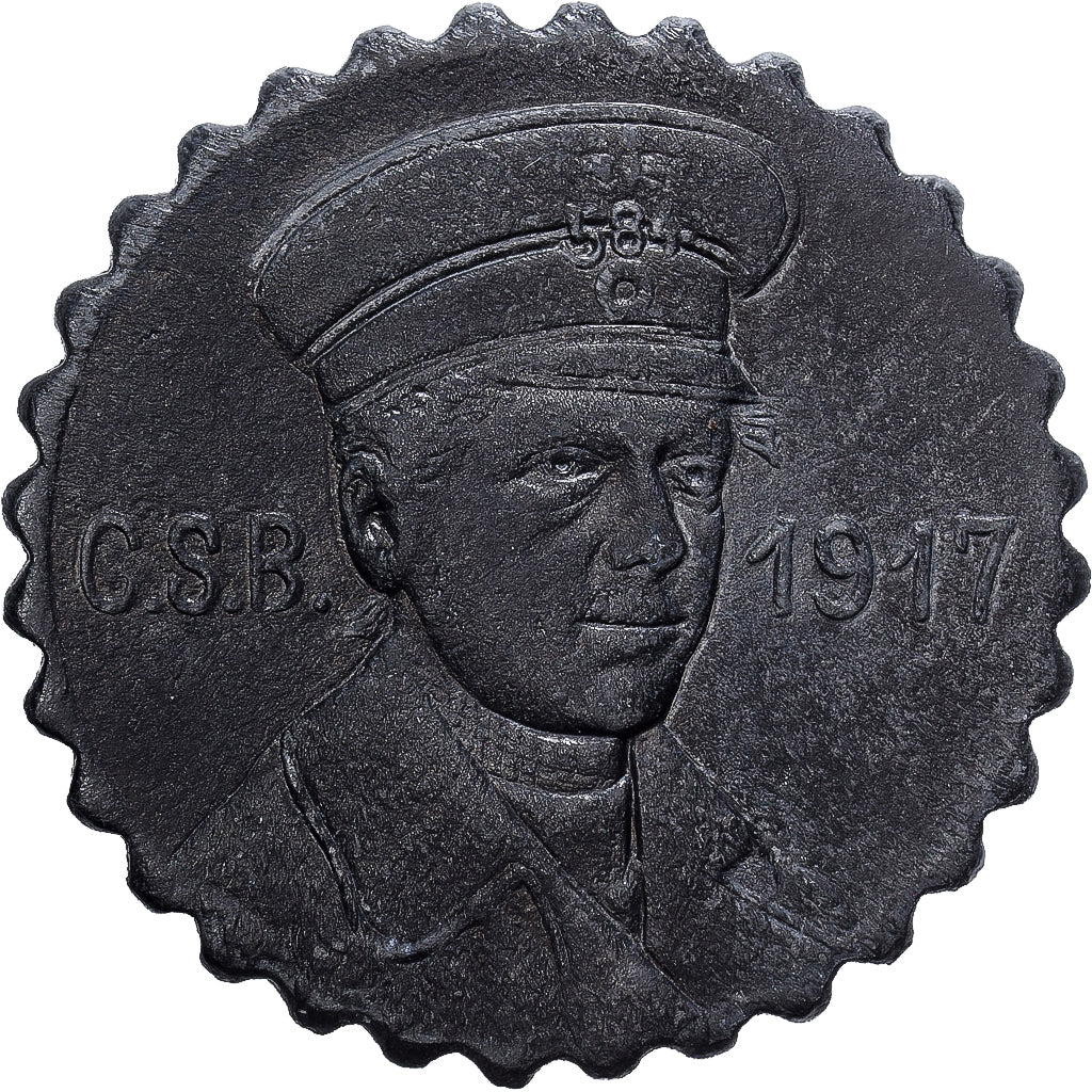 Monnaie, Allemagne, Crefelder Strassenbahn, Kriegsgeld, Crefeld, 15 Pfennig