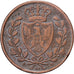 STATI ITALIANI, SARDINIA, Carlo Felice, 5 Centesimi, 1826, Turin, Rame, BB
