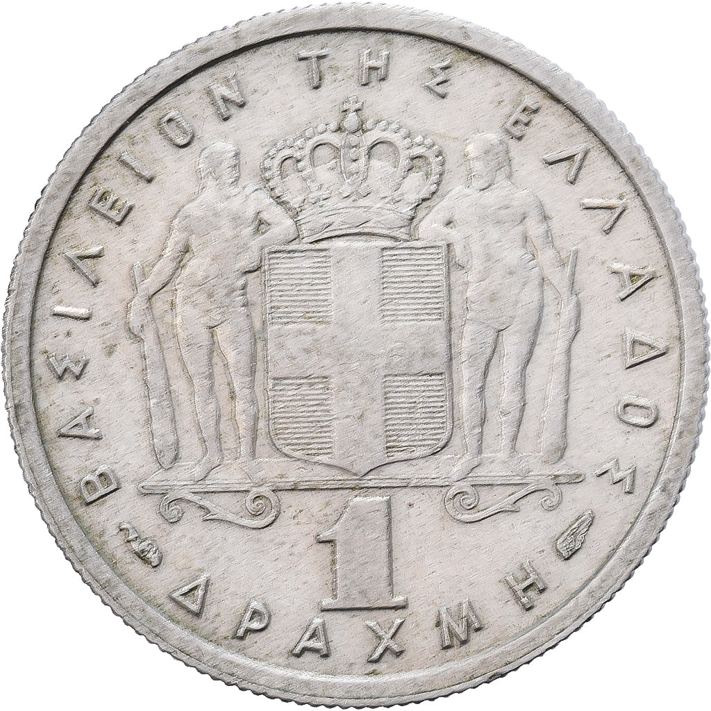 Greece, Pavel I, Drachma, 1954, Copper-nickel, EF(40-45), KM:81