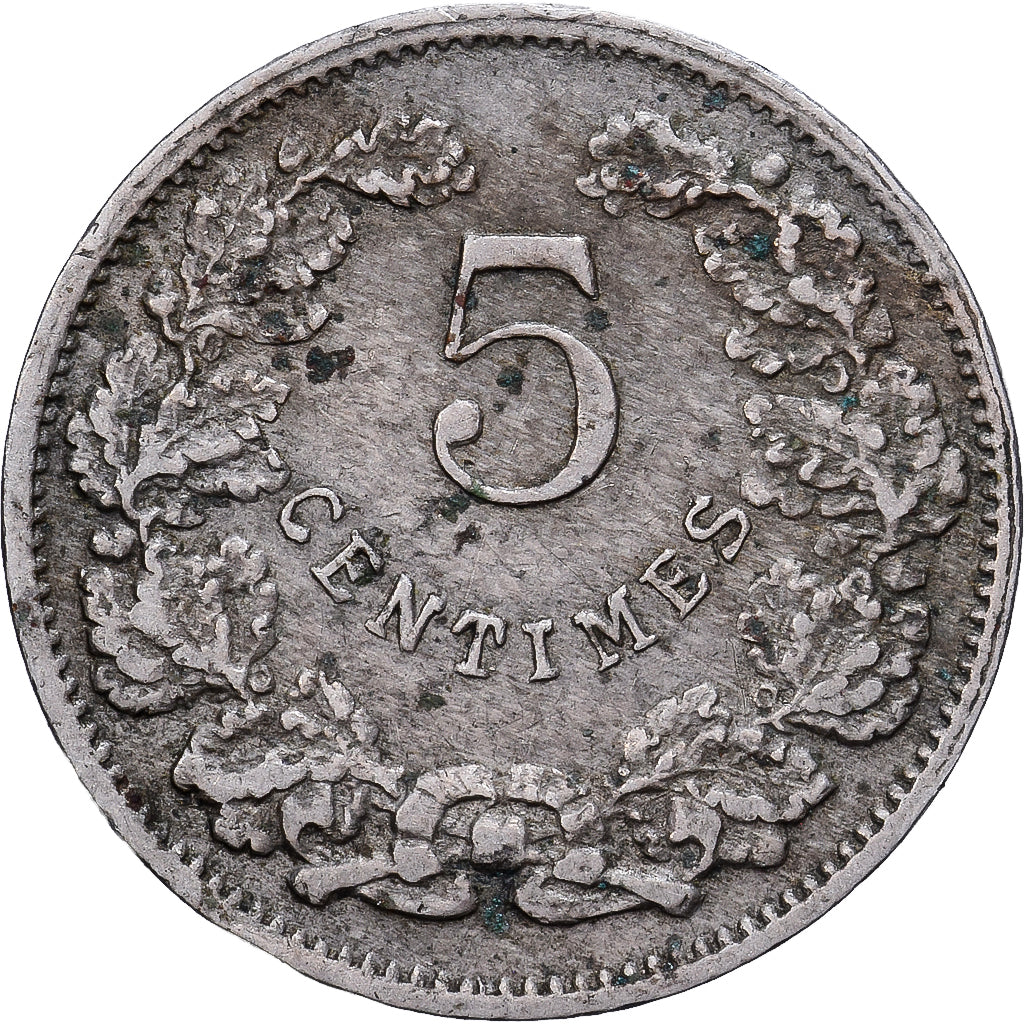 Luksemburg, William IV, 5 Centimes, 1908, Miedź-Nikiel, VF(30-35), KM:26