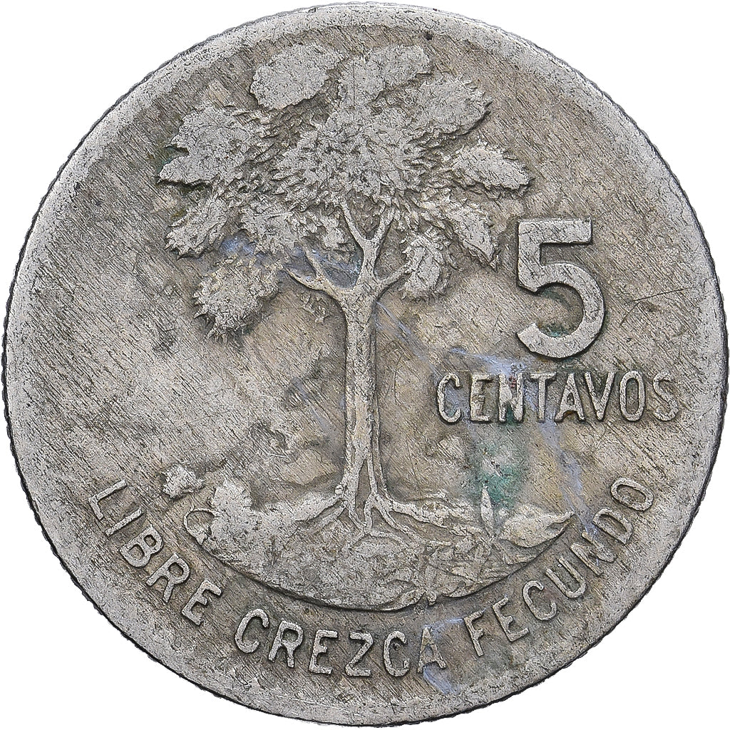 Guatemala, 5 Centavos, 1965, Casa da Moeda, Nickel, VF(30-35)