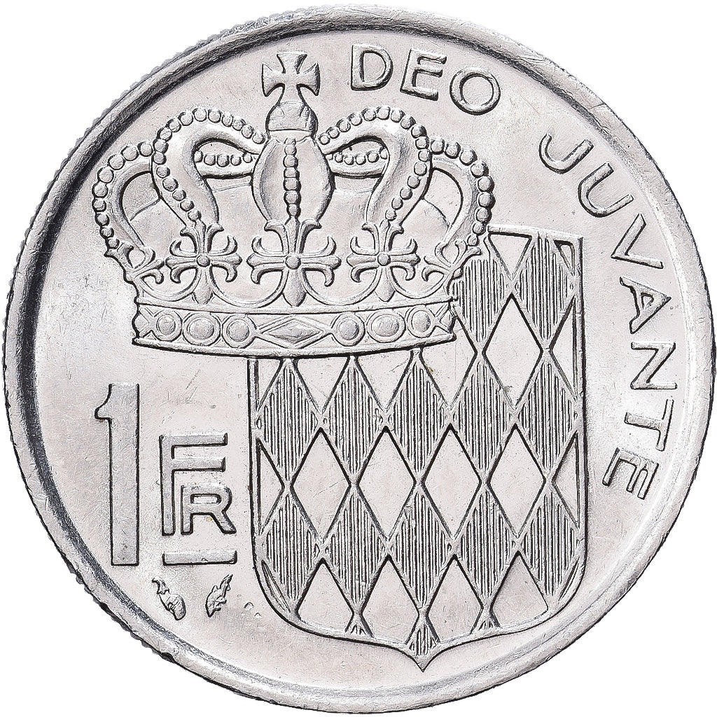 Monaco, 1 Franc, 1975, Monnaie de Paris, Nichel, BB+, KM:140
