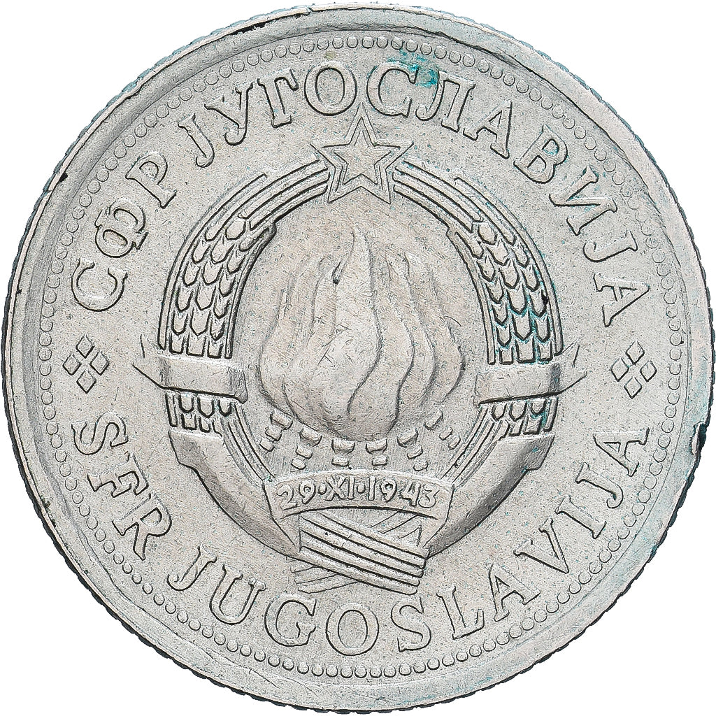 Yugoslavia, Dinar, 1976, Cobre - níquel - cinc, MBC, KM:59