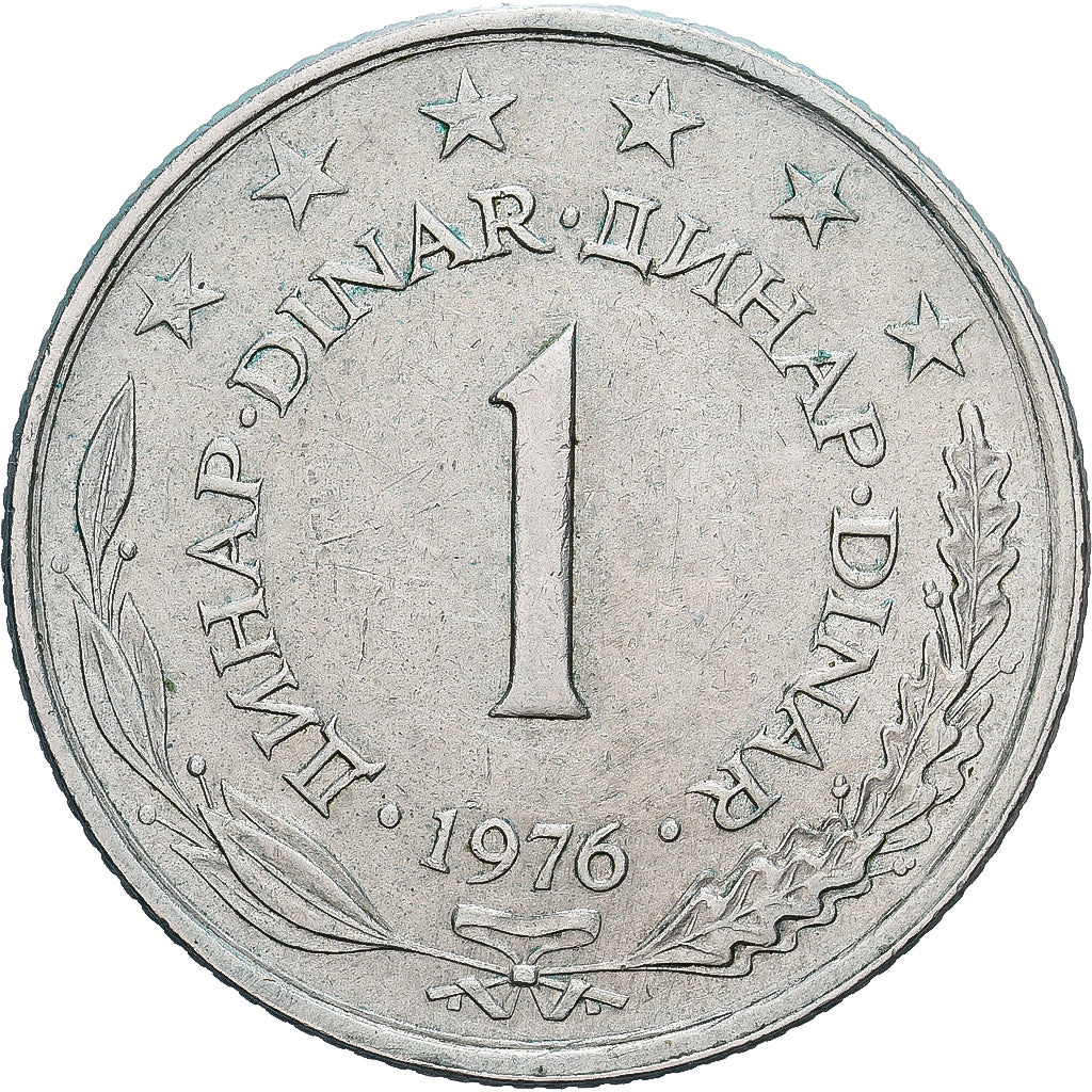 Yugoslavia, Dinar, 1976, Cobre - níquel - cinc, MBC, KM:59