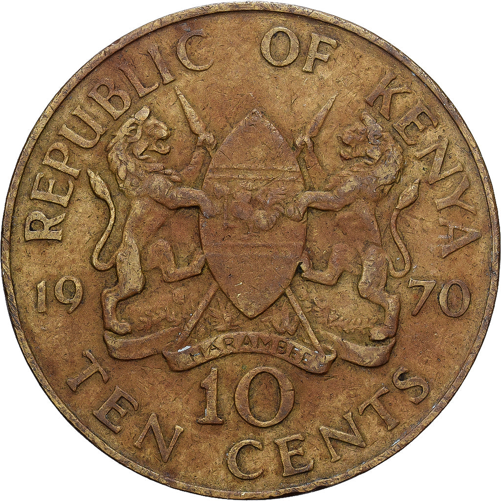 Kenya, 10 Cents, 1970, Nickel-Cuivre, TB+, KM:11