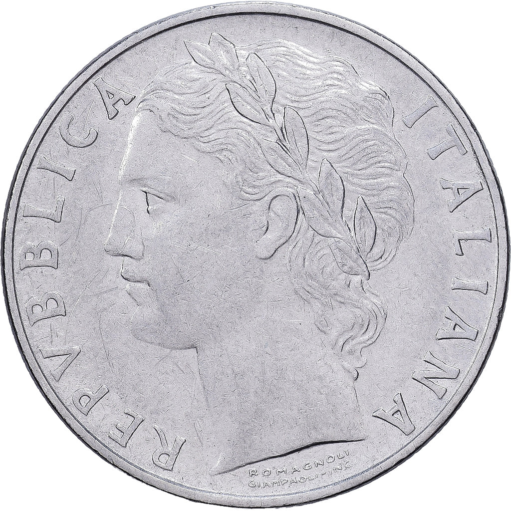 Włochy, 100 Lire, 1959, Rome, Stal nierdzewna, EF(40-45), KM:96.1