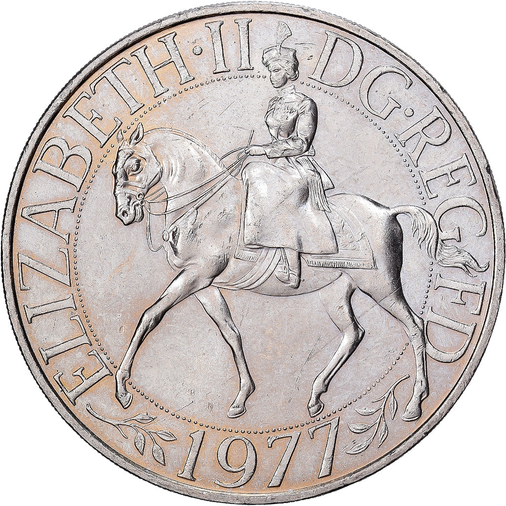 Wielka Brytania, Elizabeth II, 25 New Pence, 1977, Miedź-Nikiel, EF(40-45)