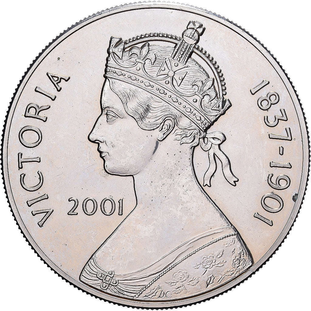 Isla Ascensión, 50 Pence, 2001, Cuproníquel, MBC+, KM:14