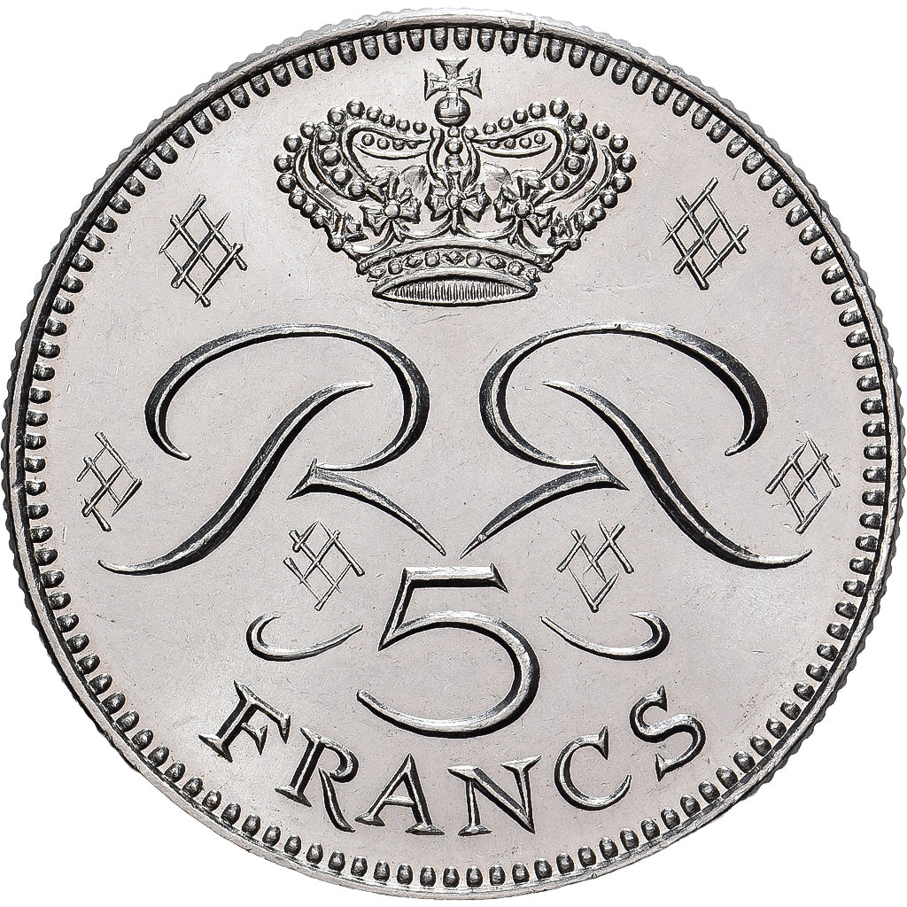 Mónaco, Rainier III, 5 Francs, 1974, Monaco, Cupronickel, EBC, Gadoury:MC153