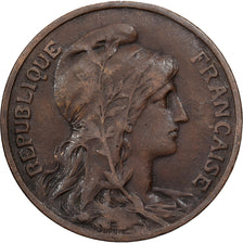Francia, 10 Centimes, Dupuis, 1908, Paris, Bronzo, MB+, Gadoury:277, KM:843