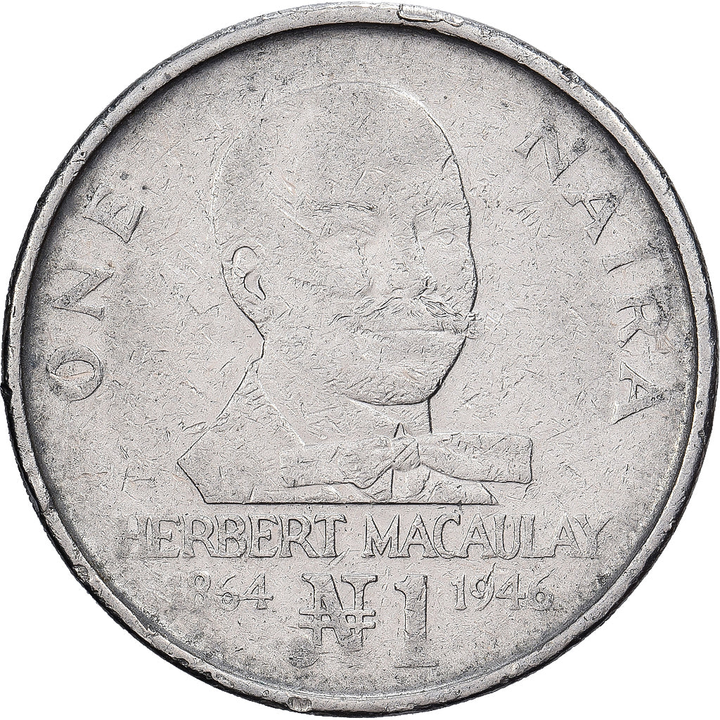 Nigeria, Elizabeth II, Naira, 1991, Nickel plated steel, S, KM:14