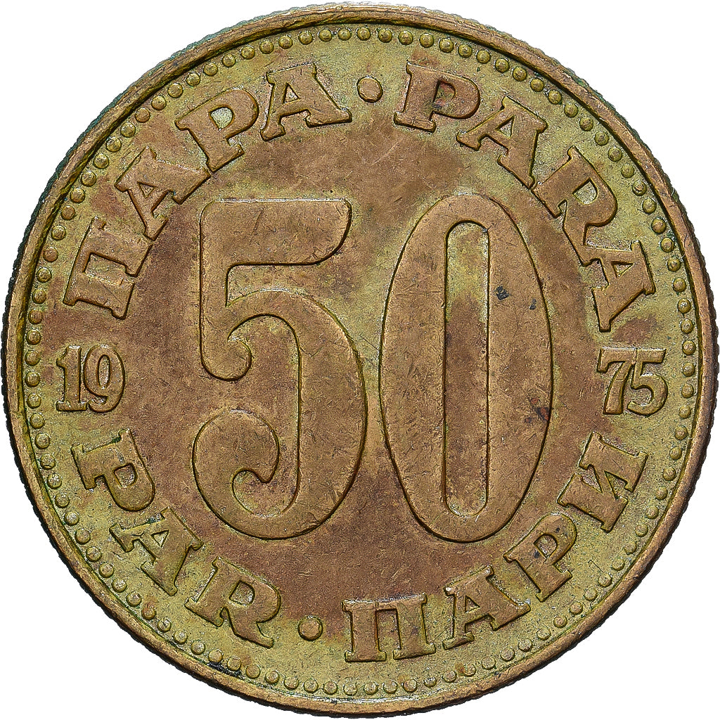 Yugoslavia, 50 Para, 1975, Belgrade, laiton, BC+, KM:46