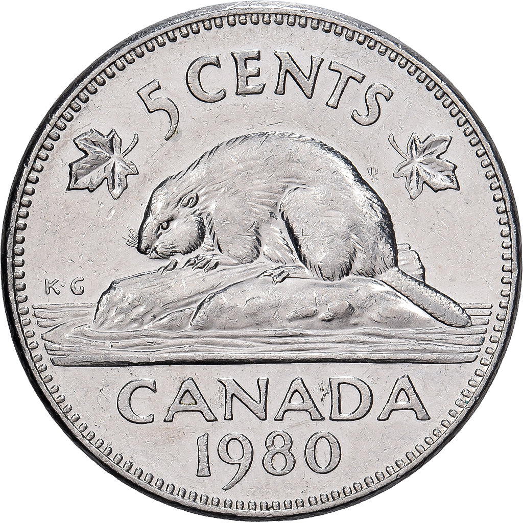 Kanada, 5 Cents, 1980, Monnaie royale canadienne d'Ottawa, Nickel, SS, KM:60.1
