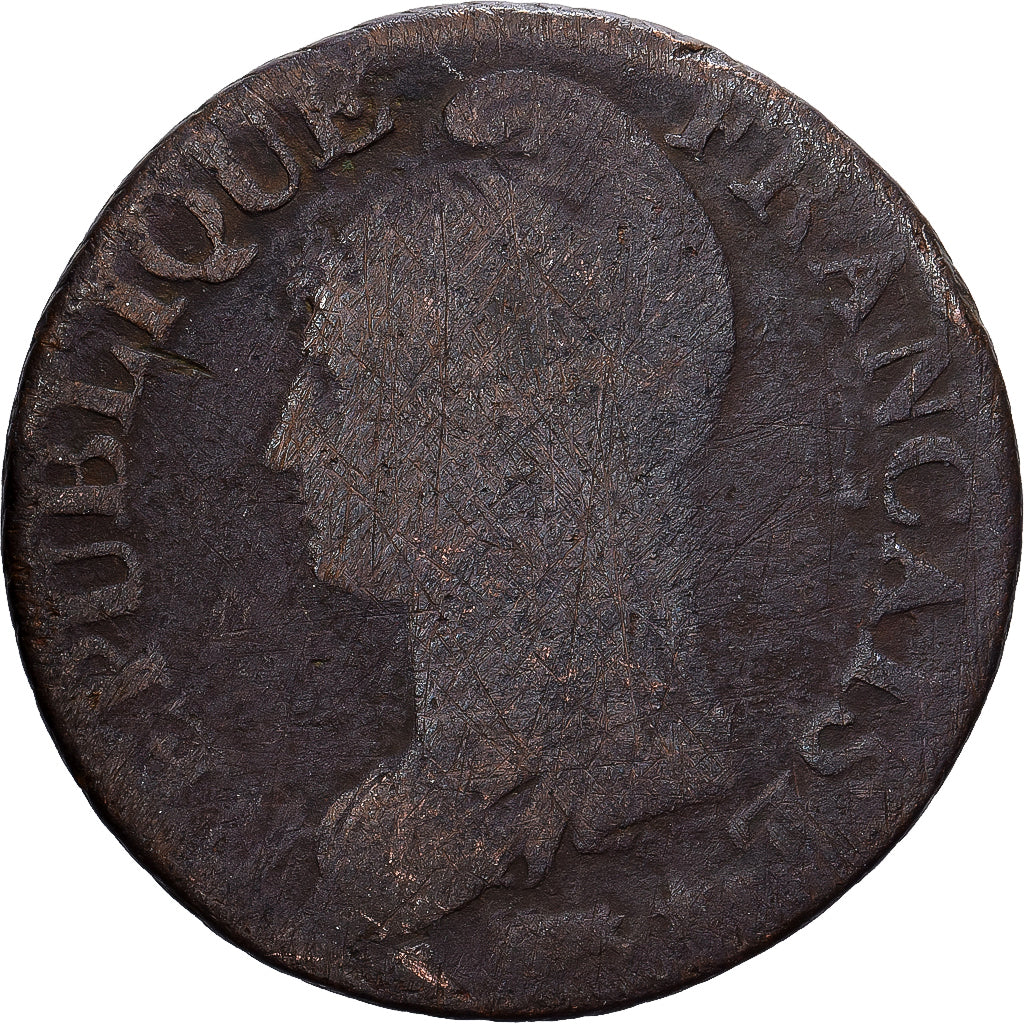 France, 5 Centimes, 1798, Paris, Cuivre, F(12-15), KM:640