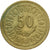 Tunisia, 50 Millim, AH 1380/1960, Brass, EF(40-45), KM:308
